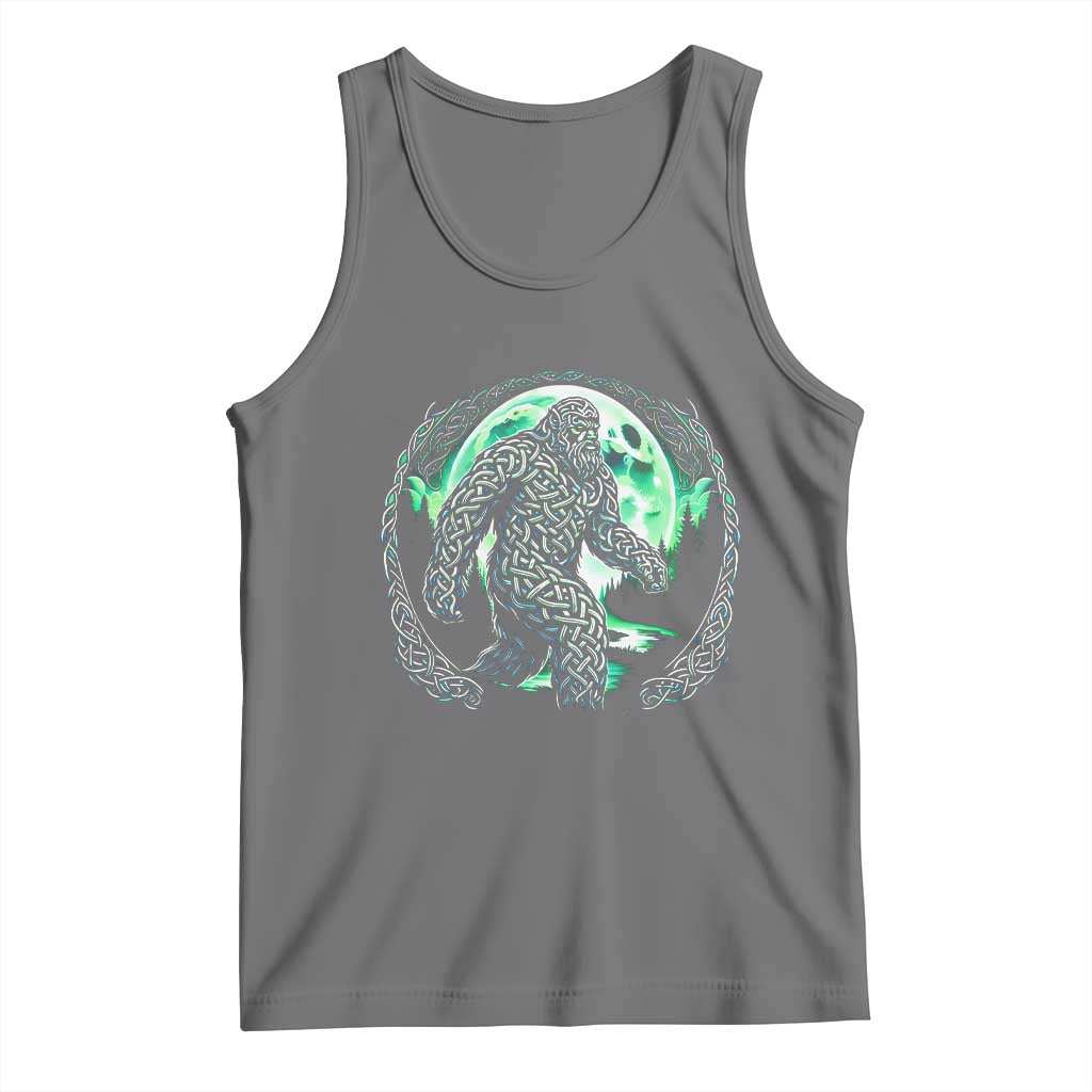 Funny St Patricks Day Bigfoot Celtic Knot Irish Sasquatch Tank Top