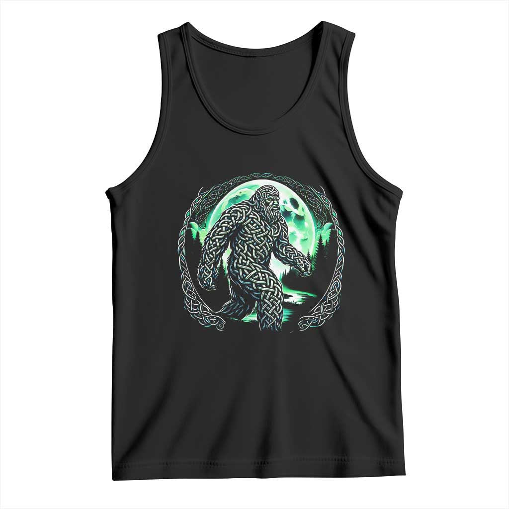 Funny St Patricks Day Bigfoot Celtic Knot Irish Sasquatch Tank Top