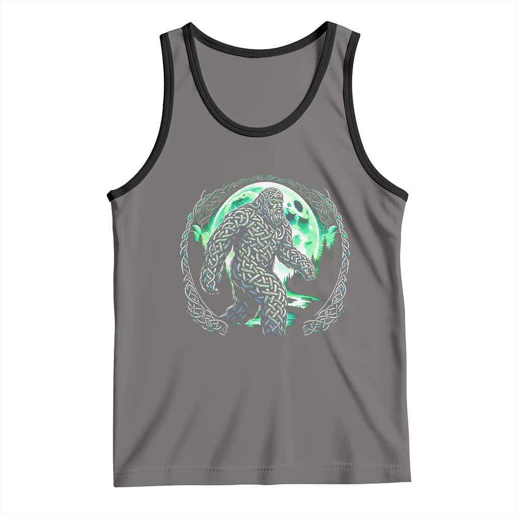 Funny St Patricks Day Bigfoot Celtic Knot Irish Sasquatch Tank Top