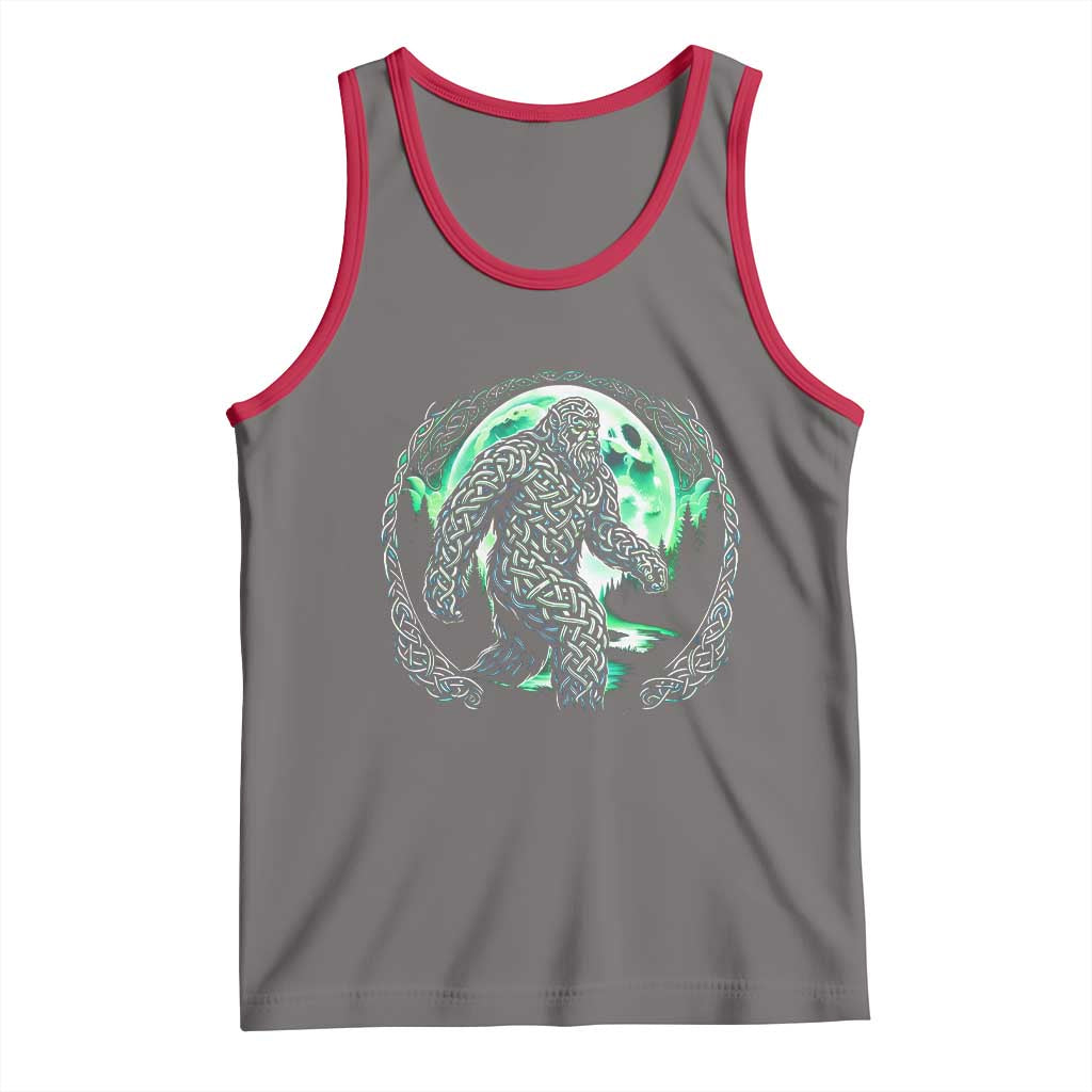 Funny St Patricks Day Bigfoot Celtic Knot Irish Sasquatch Tank Top