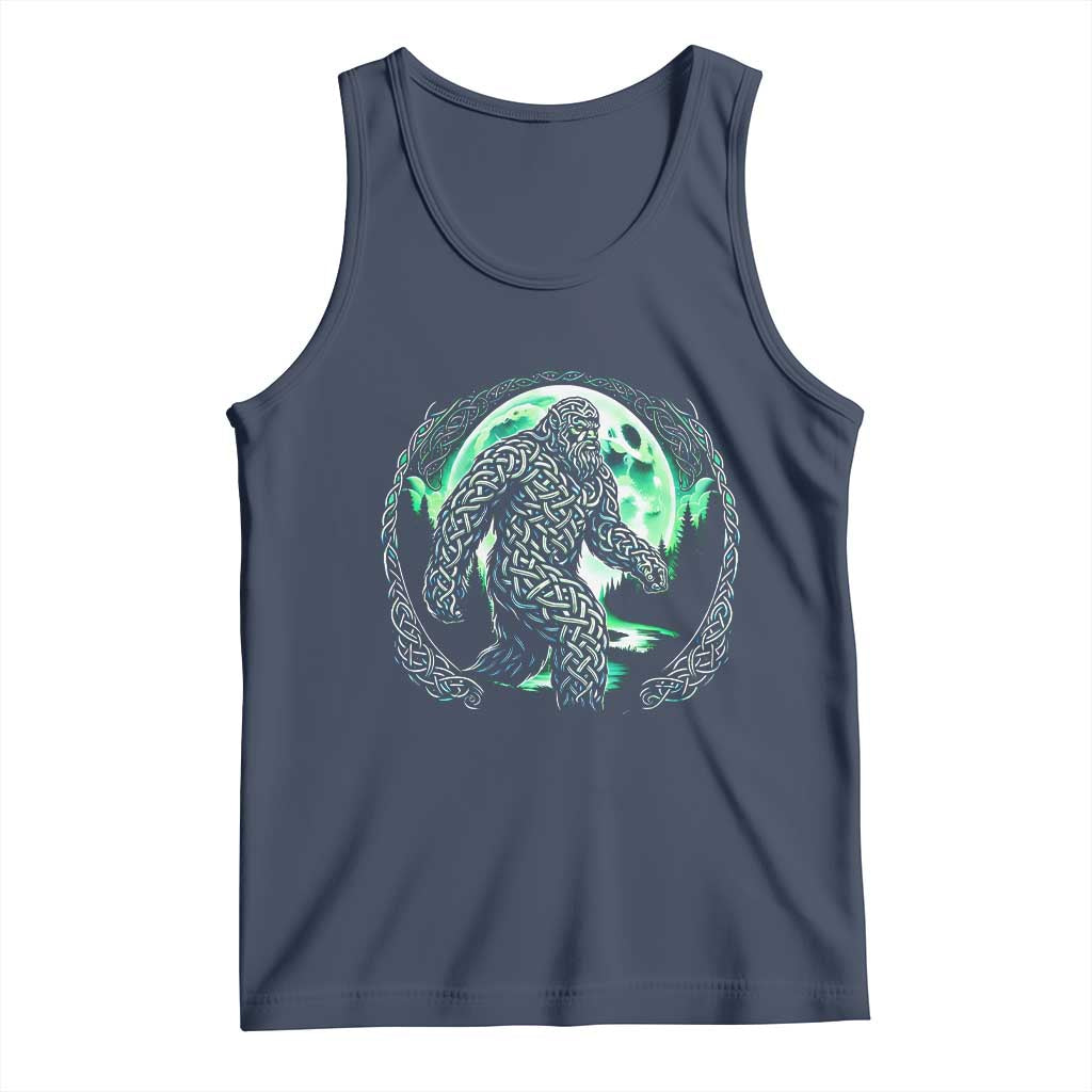Funny St Patricks Day Bigfoot Celtic Knot Irish Sasquatch Tank Top