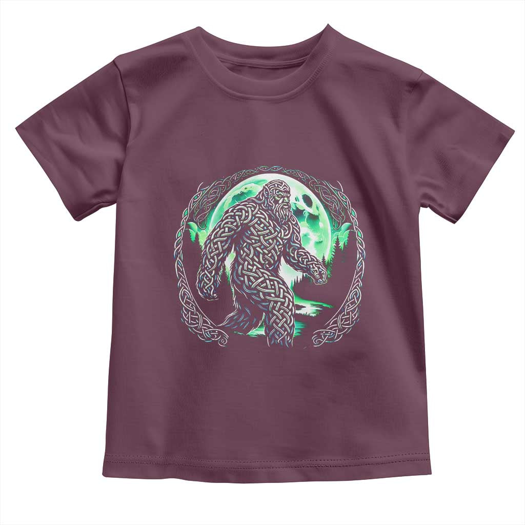 Funny St Patricks Day Bigfoot Celtic Knot Irish Sasquatch Toddler T Shirt