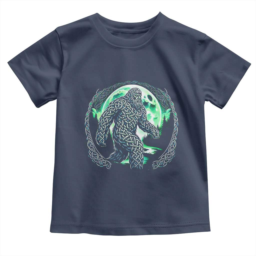 Funny St Patricks Day Bigfoot Celtic Knot Irish Sasquatch Toddler T Shirt
