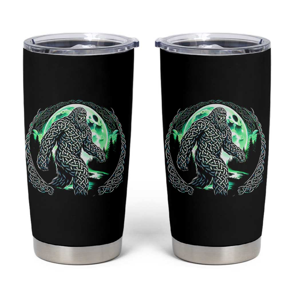 Funny St Patricks Day Bigfoot Celtic Knot Irish Sasquatch Tumbler Cup