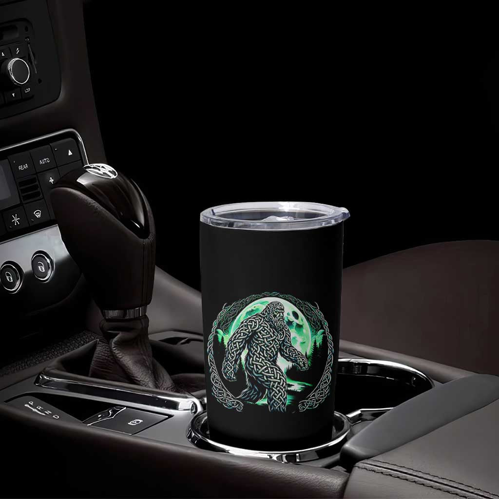 Funny St Patricks Day Bigfoot Celtic Knot Irish Sasquatch Tumbler Cup