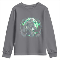 Funny St Patricks Day Bigfoot Celtic Knot Irish Sasquatch Youth Sweatshirt