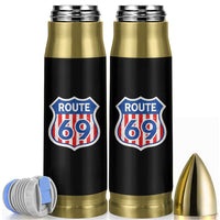 Vintage Route 69 Highway Road Trip Sign Distressed American Flag Bullet Tumbler