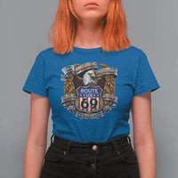 250 Years Of America 100 Years Of Route 69 T Shirt For Women Bald Eagle Vintage American Flag