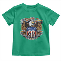 250 Years Of America 100 Years Of Route 69 Toddler T Shirt Bald Eagle Vintage American Flag