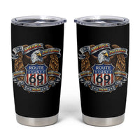 250 Years Of America 100 Years Of Route 69 Tumbler Cup Bald Eagle Vintage American Flag