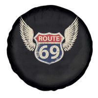 Vintage Route 69 Highway Road Trip Sign Spare Tire Cover