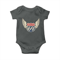 Vintage Route 69 Highway Road Trip Sign Baby Onesie