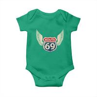 Vintage Route 69 Highway Road Trip Sign Baby Onesie