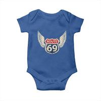 Vintage Route 69 Highway Road Trip Sign Baby Onesie