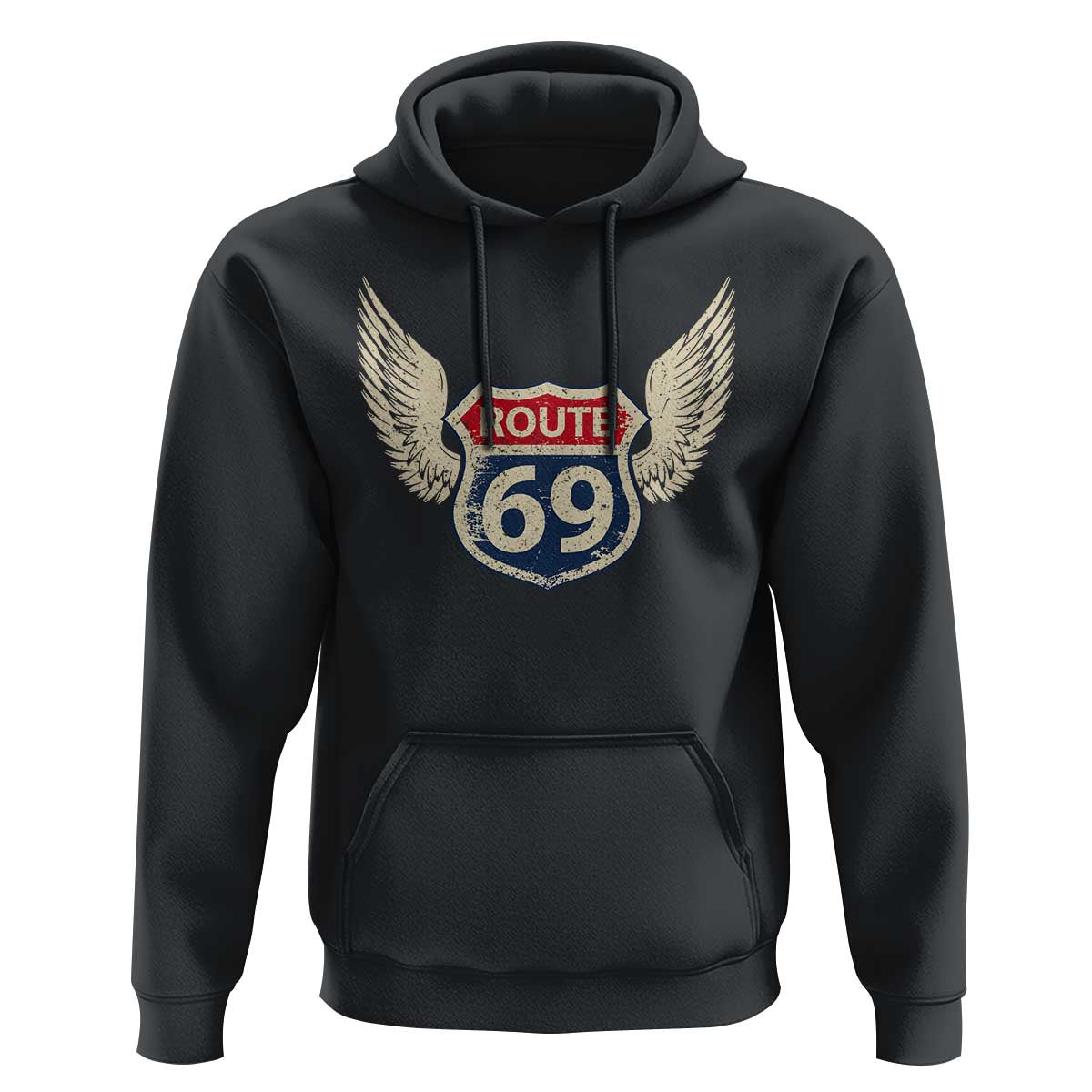 Vintage Route 69 Highway Road Trip Sign Hoodie