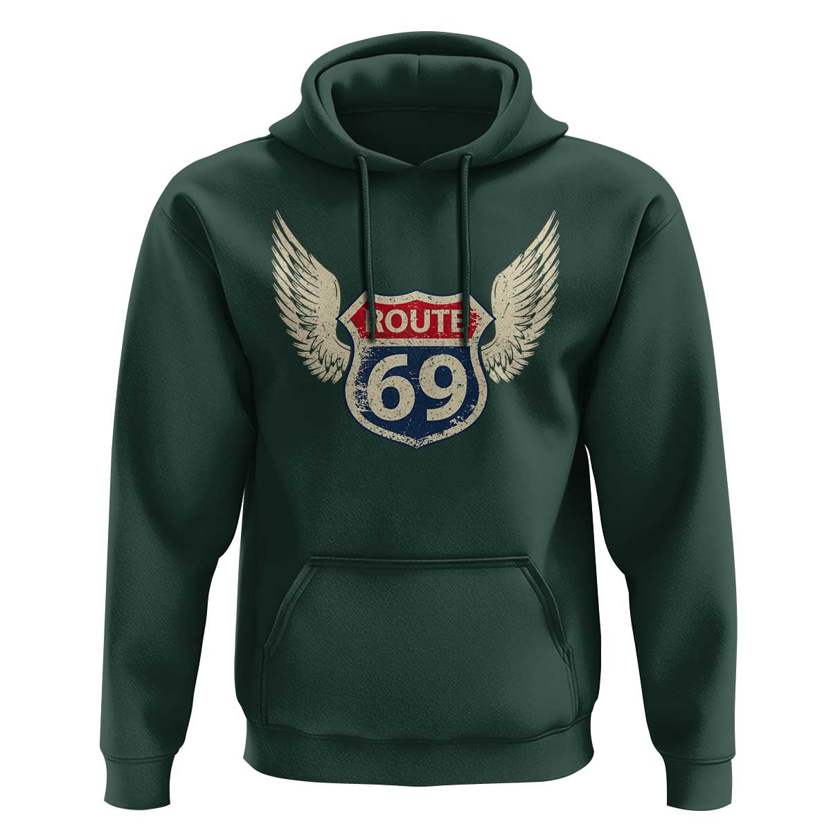 Vintage Route 69 Highway Road Trip Sign Hoodie