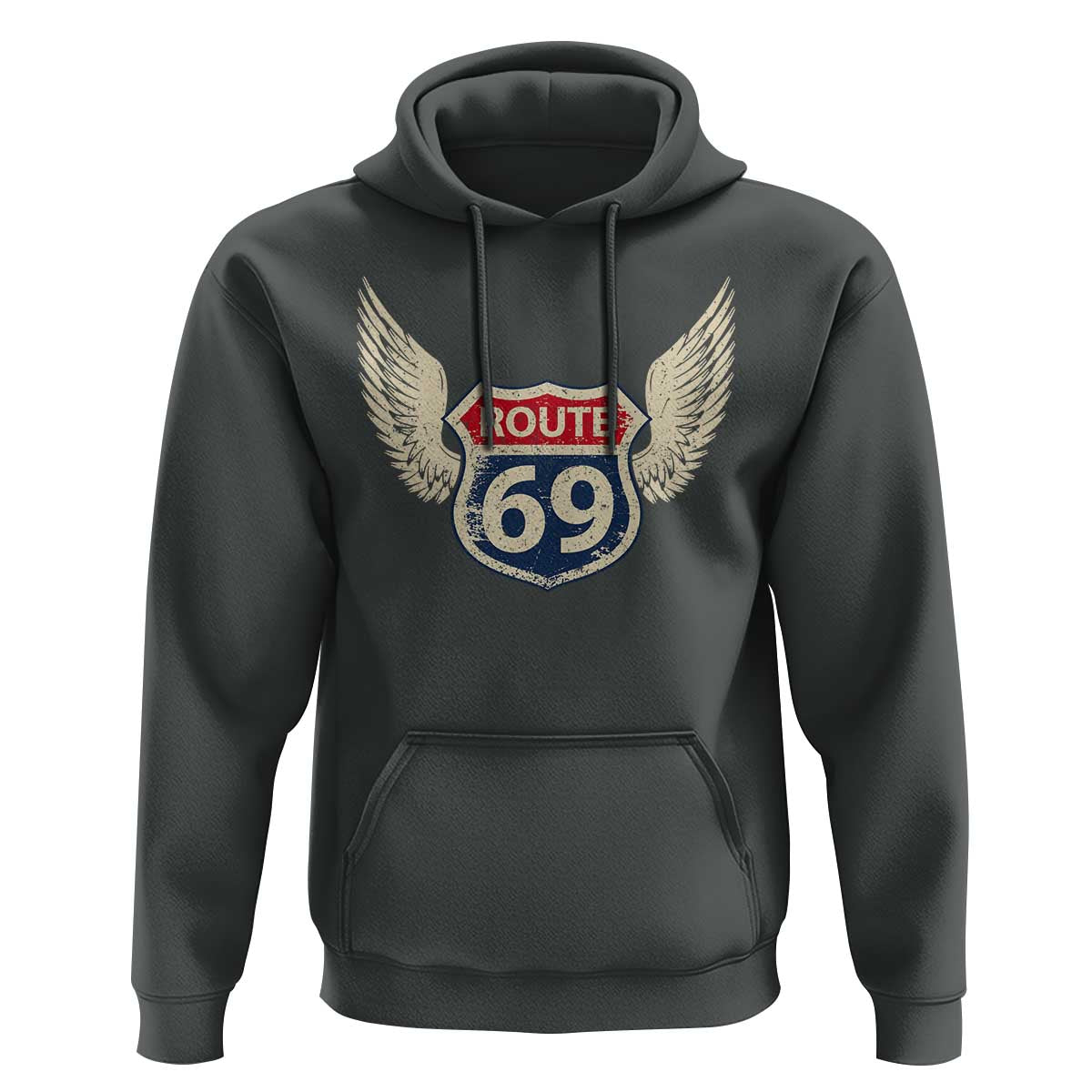 Vintage Route 69 Highway Road Trip Sign Hoodie