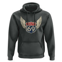 Vintage Route 69 Highway Road Trip Sign Hoodie