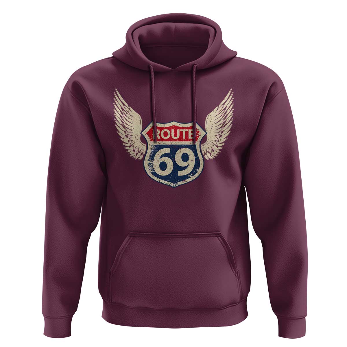 Vintage Route 69 Highway Road Trip Sign Hoodie