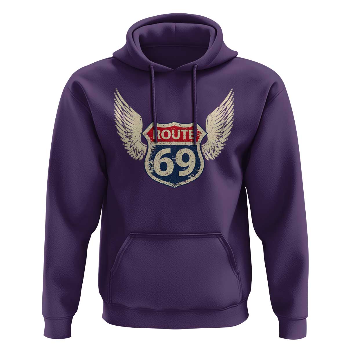 Vintage Route 69 Highway Road Trip Sign Hoodie