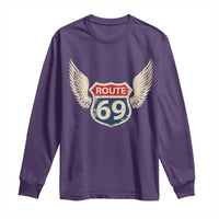 Vintage Route 69 Highway Road Trip Sign Long Sleeve Shirt