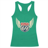 Vintage Route 69 Highway Road Trip Sign Racerback Tank Top