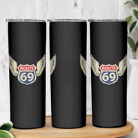 Vintage Route 69 Highway Road Trip Sign Skinny Tumbler