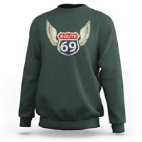 Vintage Route 69 Highway Road Trip Sign Sweatshirt