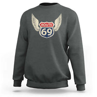 Vintage Route 69 Highway Road Trip Sign Sweatshirt