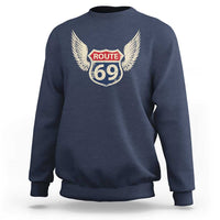 Vintage Route 69 Highway Road Trip Sign Sweatshirt