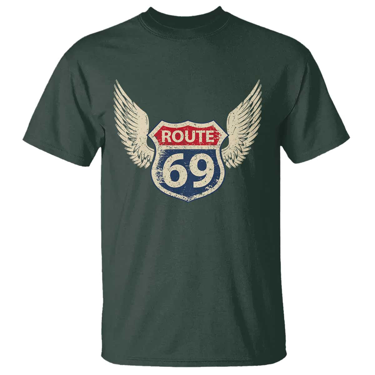 Vintage Route 69 Highway Road Trip Sign T Shirt