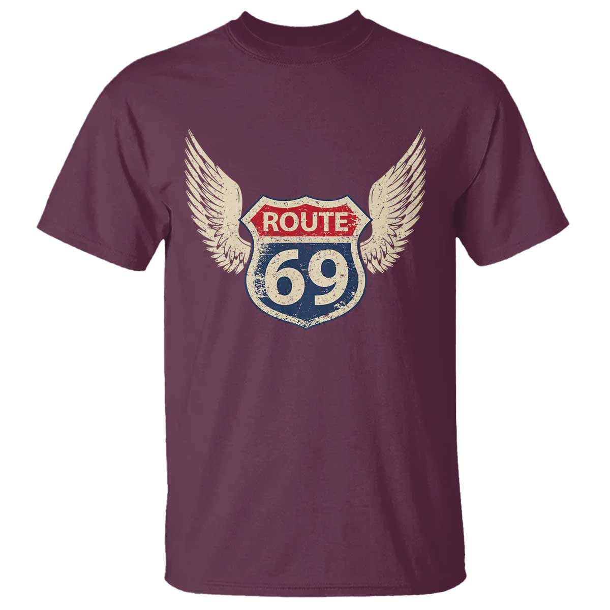 Vintage Route 69 Highway Road Trip Sign T Shirt