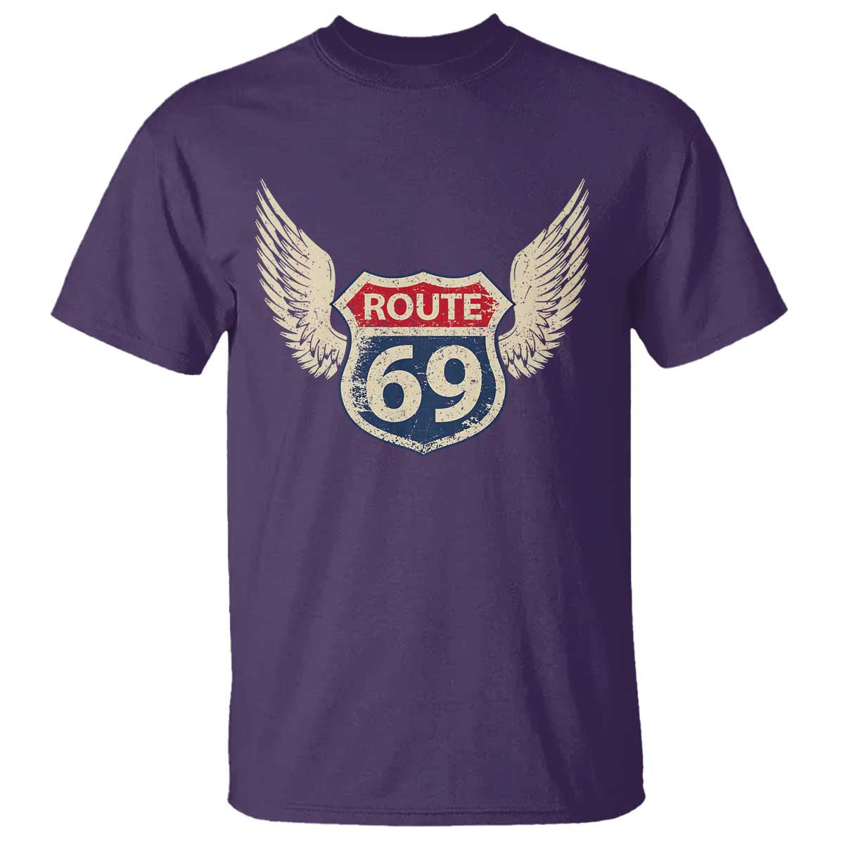Vintage Route 69 Highway Road Trip Sign T Shirt