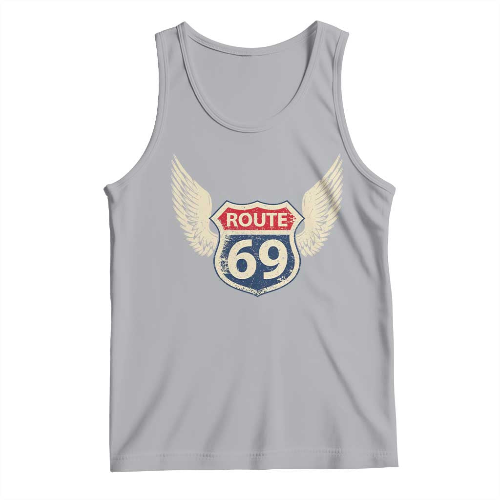 Vintage Route 69 Highway Road Trip Sign Tank Top