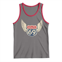 Vintage Route 69 Highway Road Trip Sign Tank Top