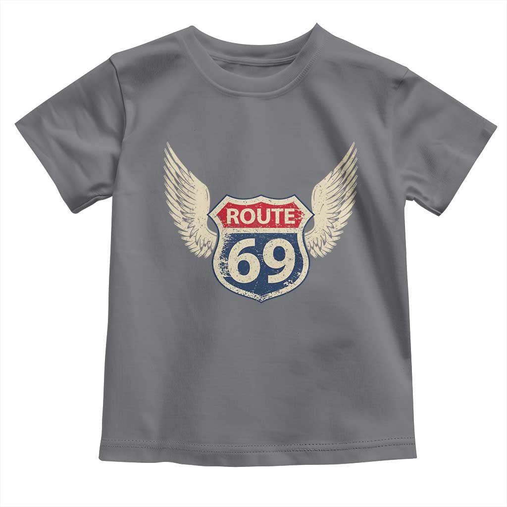 Vintage Route 69 Highway Road Trip Sign Toddler T Shirt