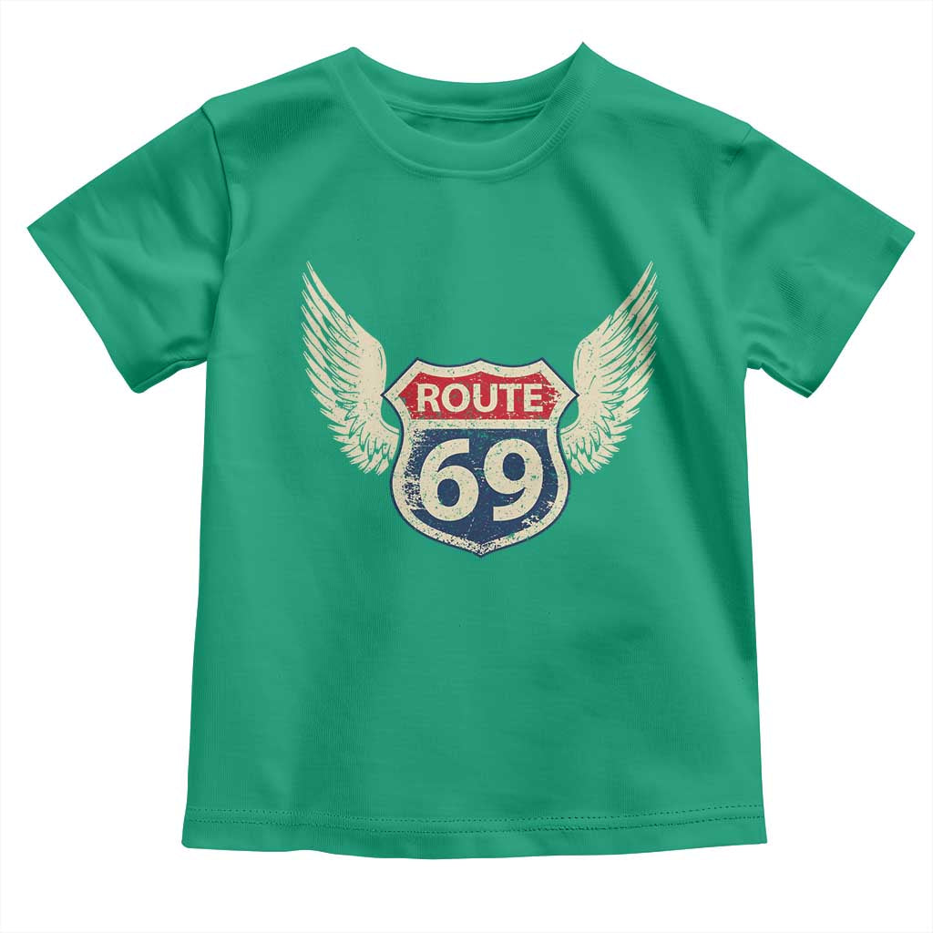 Vintage Route 69 Highway Road Trip Sign Toddler T Shirt