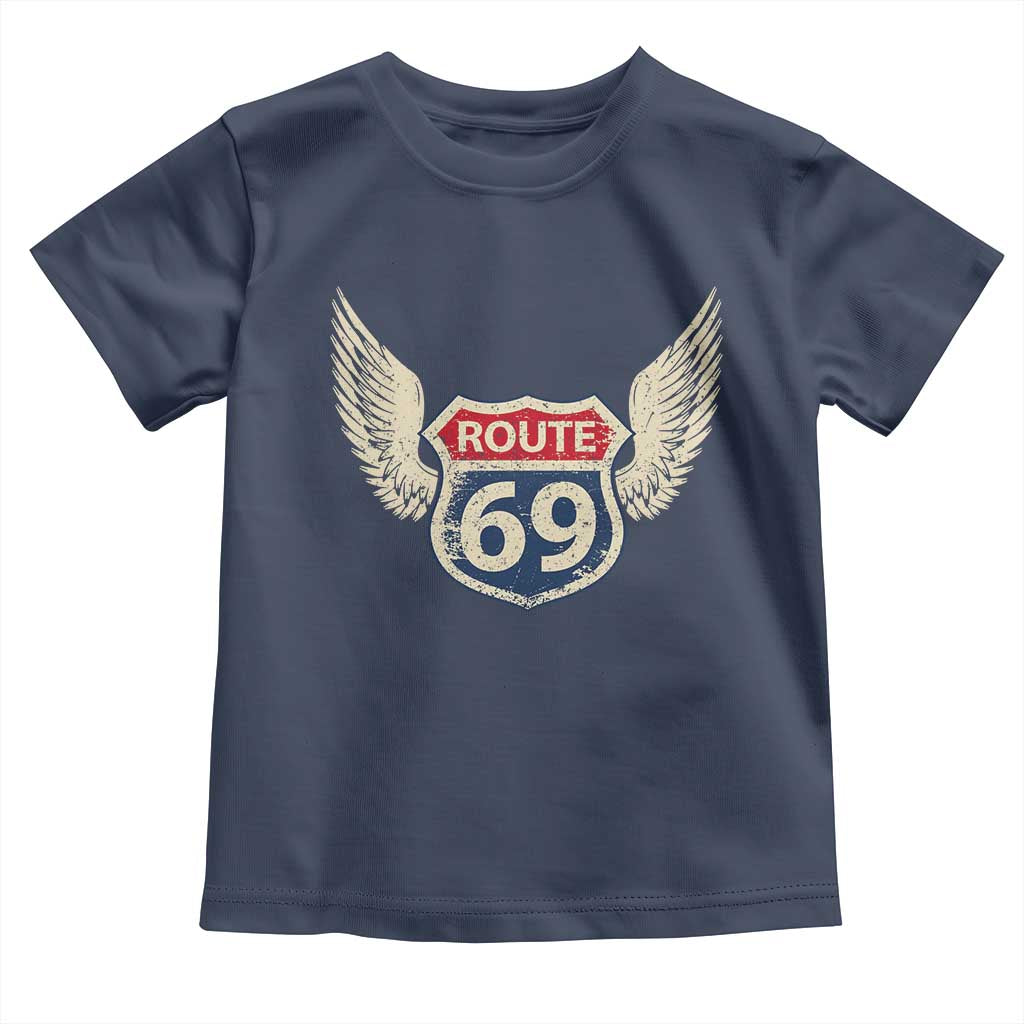 Vintage Route 69 Highway Road Trip Sign Toddler T Shirt