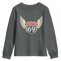 Vintage Route 69 Highway Road Trip Sign Youth Sweatshirt