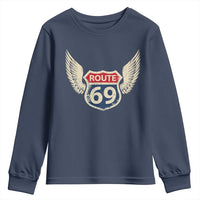 Vintage Route 69 Highway Road Trip Sign Youth Sweatshirt