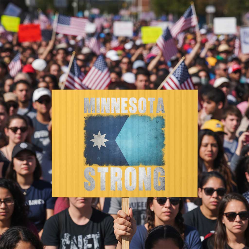 Minnesota Strong Protest Sign MN State Pride Community Resistance