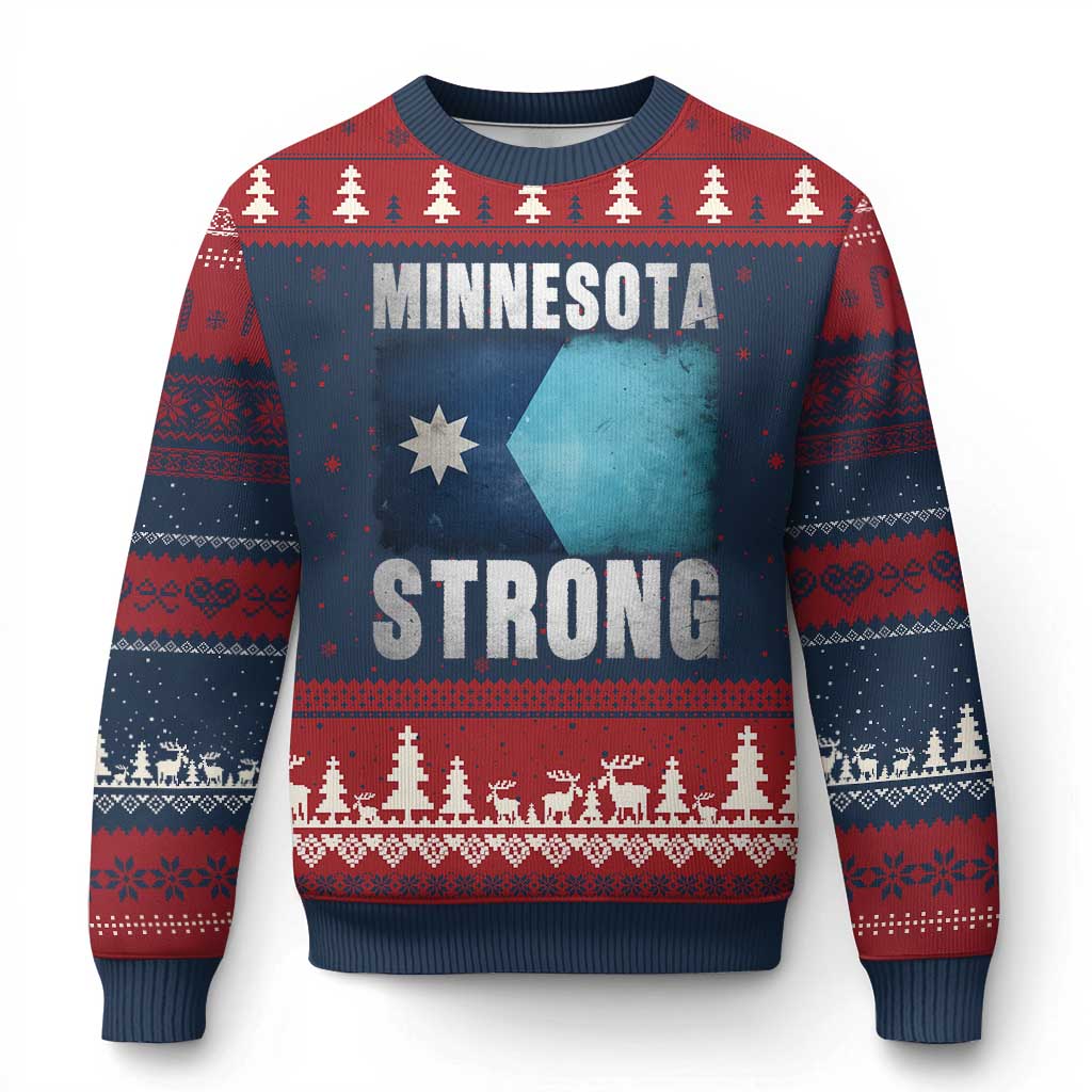 Minnesota Strong Ugly Christmas Sweater MN State Pride Community Resistance