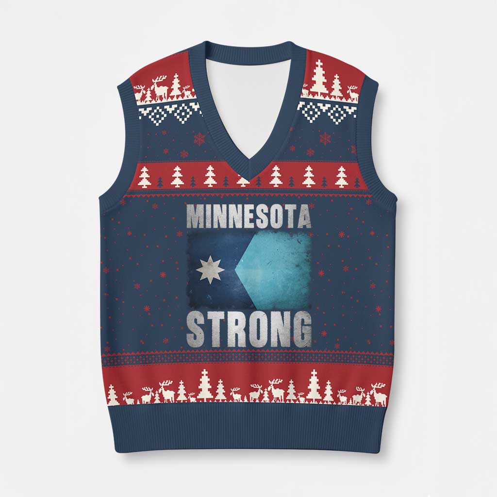Minnesota Strong V-Neck Knit Sweater Vest MN State Pride Community Resistance