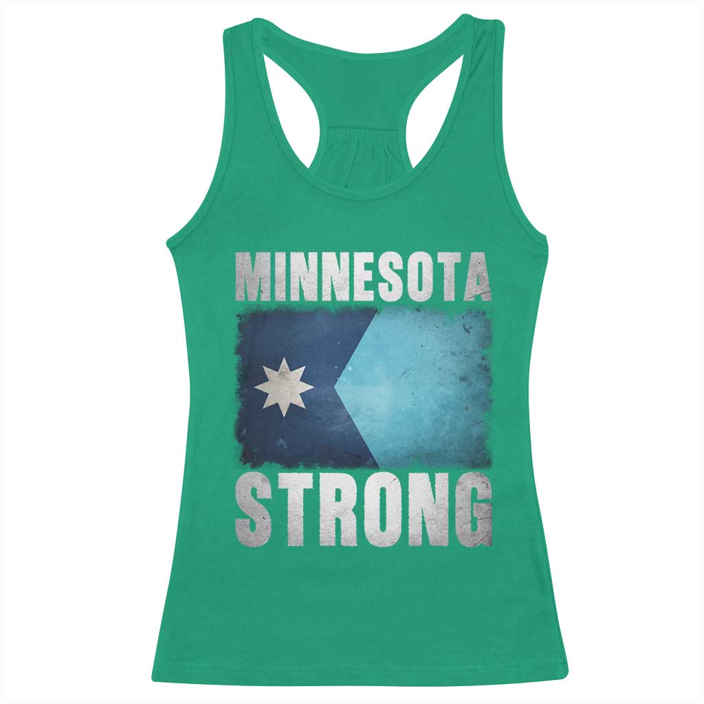 Minnesota Strong Racerback Tank Top MN State Pride Community Resistance