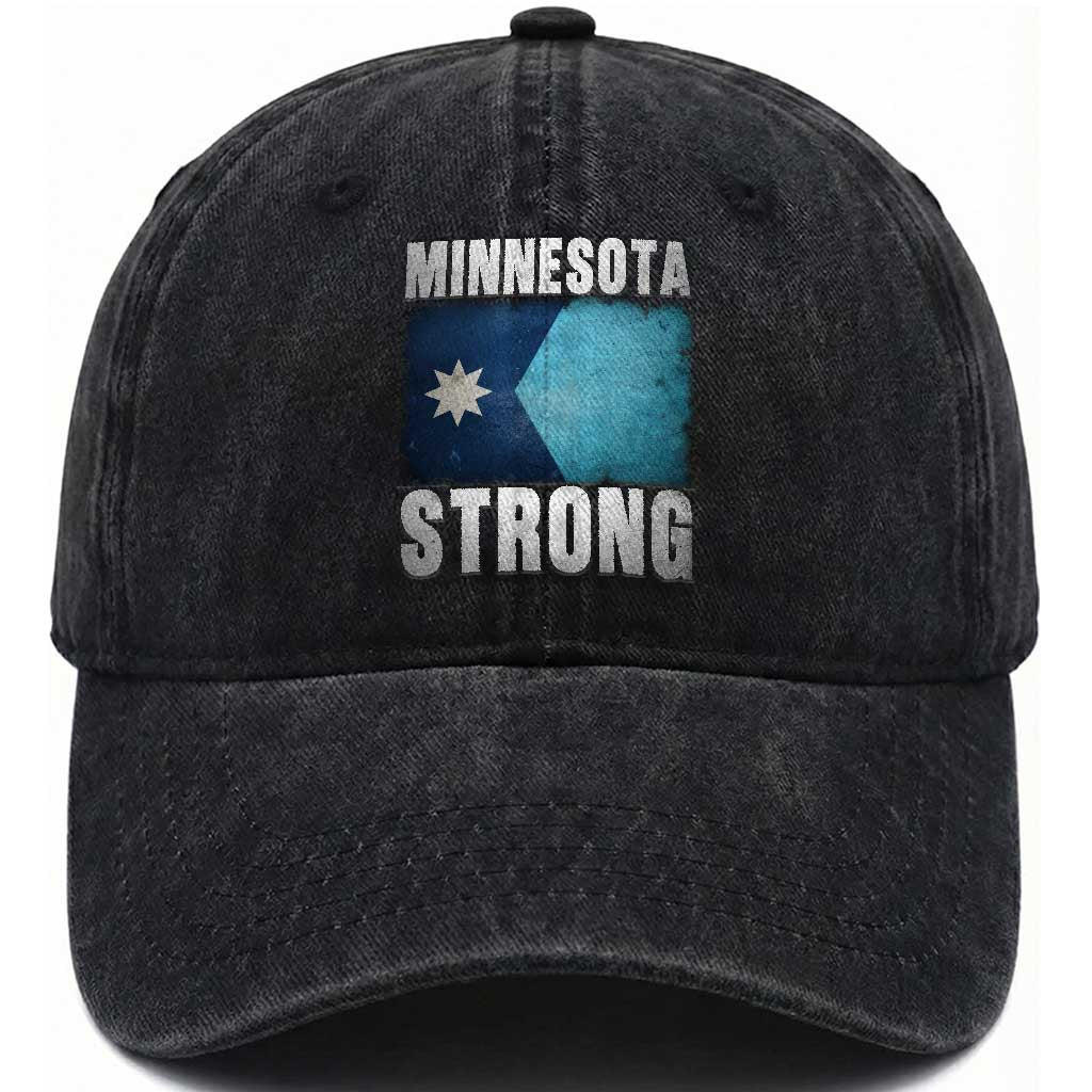 Minnesota Strong Washed Cotton Baseball Cap MN State Pride Community Resistance