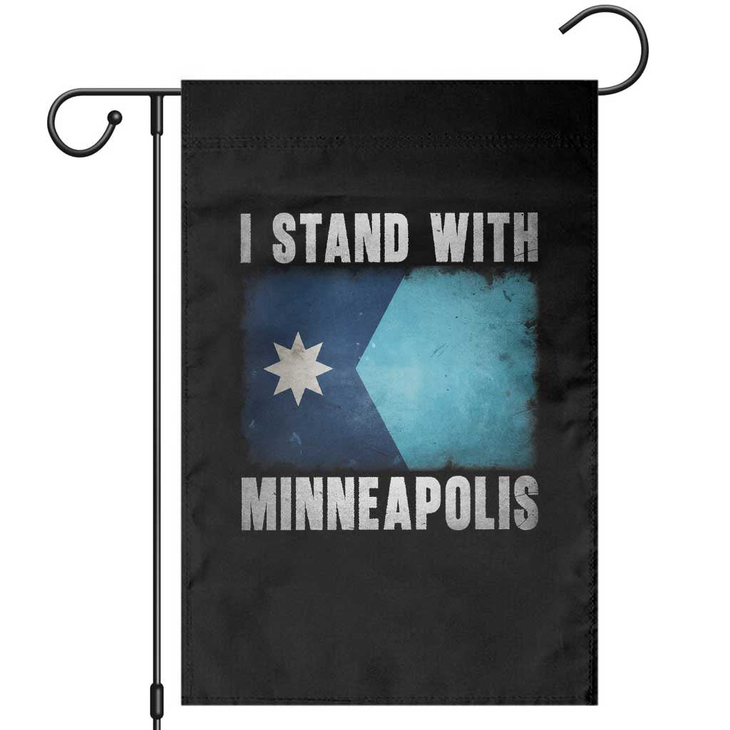 I Stand With Minneapolis Garden Flag Social Justice and Immigration Protest MN Flag