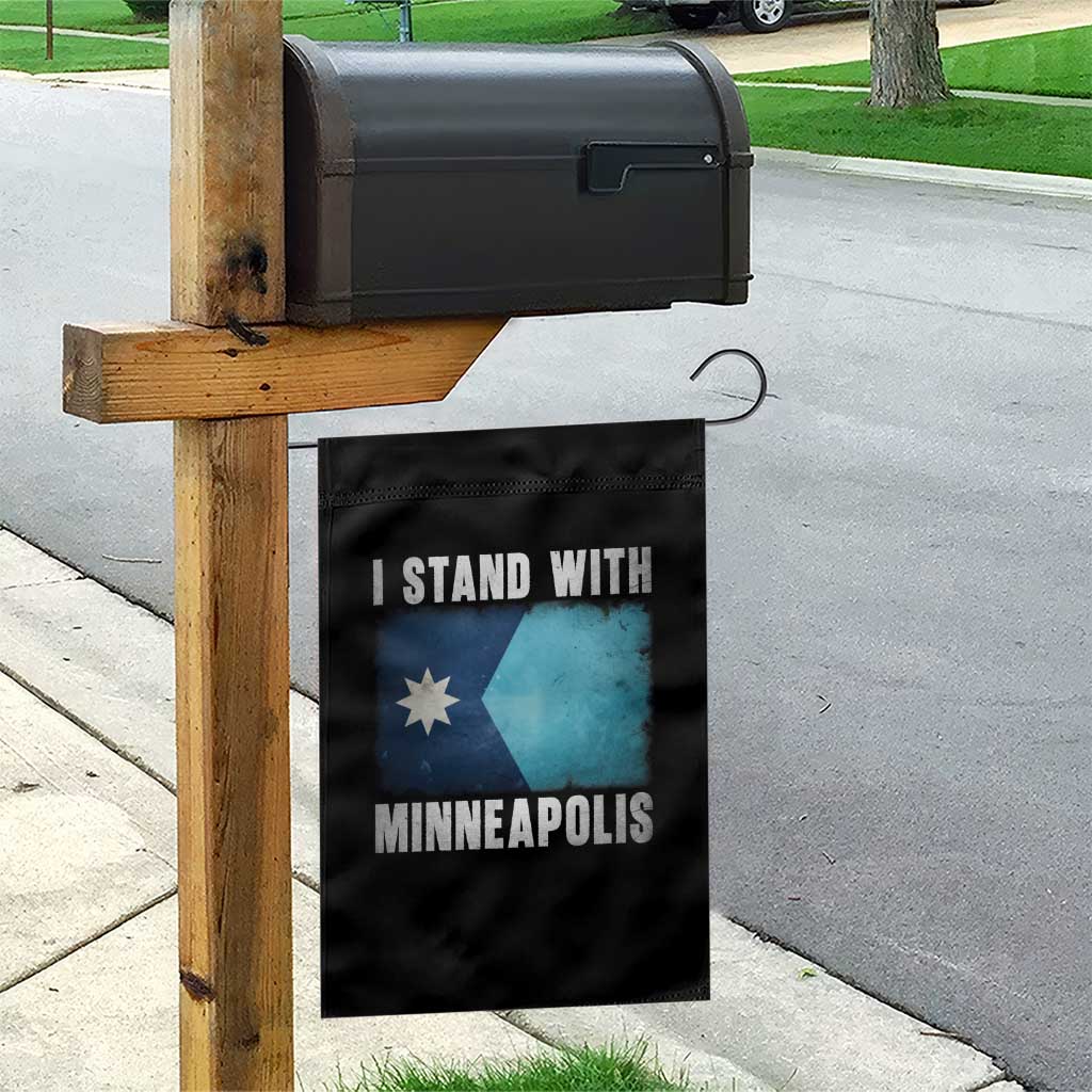 I Stand With Minneapolis Garden Flag Social Justice and Immigration Protest MN Flag