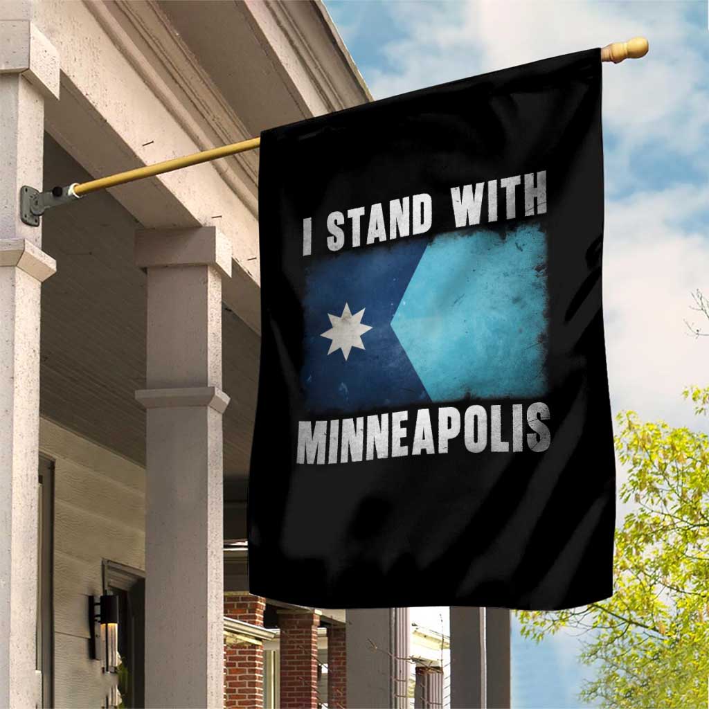 I Stand With Minneapolis Garden Flag Social Justice and Immigration Protest MN Flag