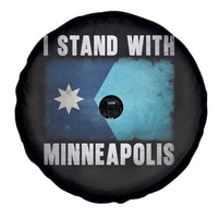 I Stand With Minneapolis Spare Tire Cover Social Justice and Immigration Protest MN Flag