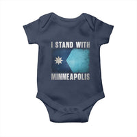 I Stand With Minneapolis Baby Onesie Social Justice and Immigration Protest MN Flag